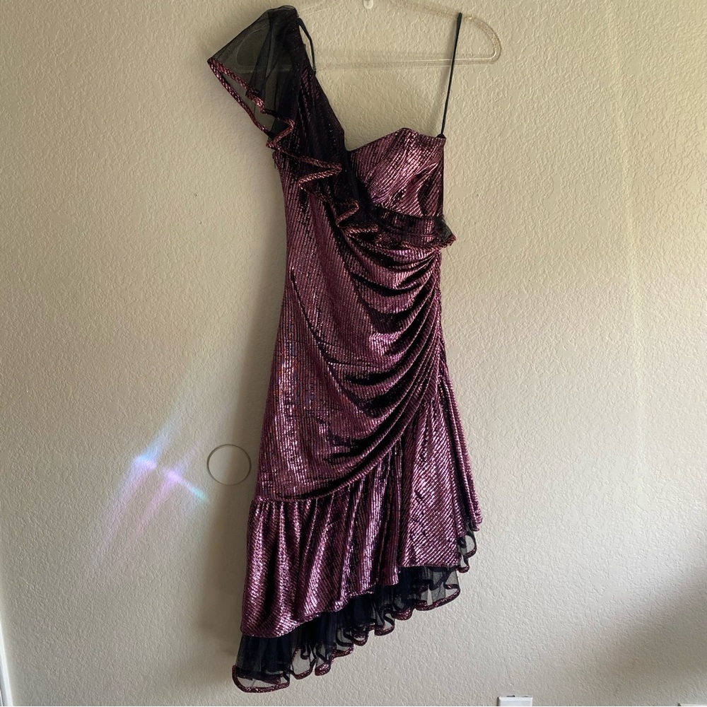Vintage Newleaf Metallic asymmetrical Dress
